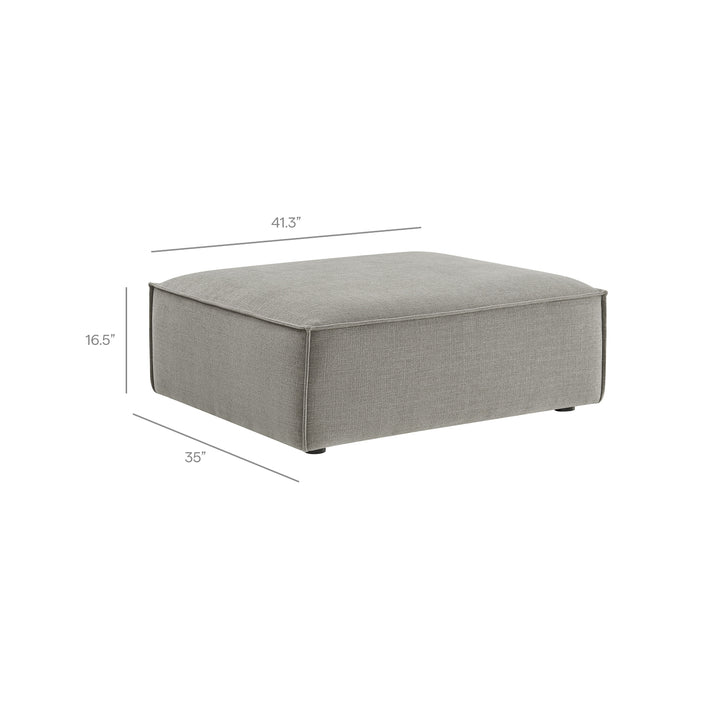 Restore 6-Piece Performance Fabric Upholstered Modular Sectional Sofa in Pewter