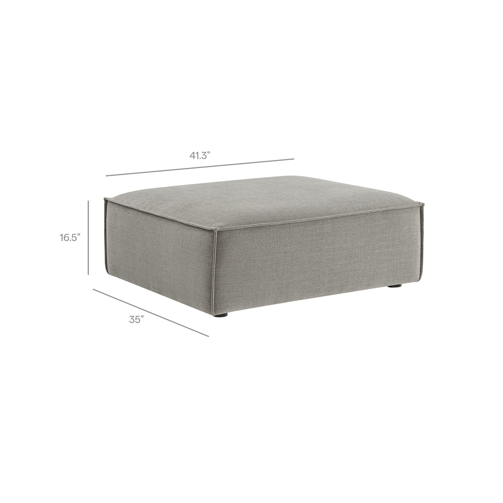 Restore 6-Piece Performance Fabric Upholstered Modular Sectional Sofa in Pewter