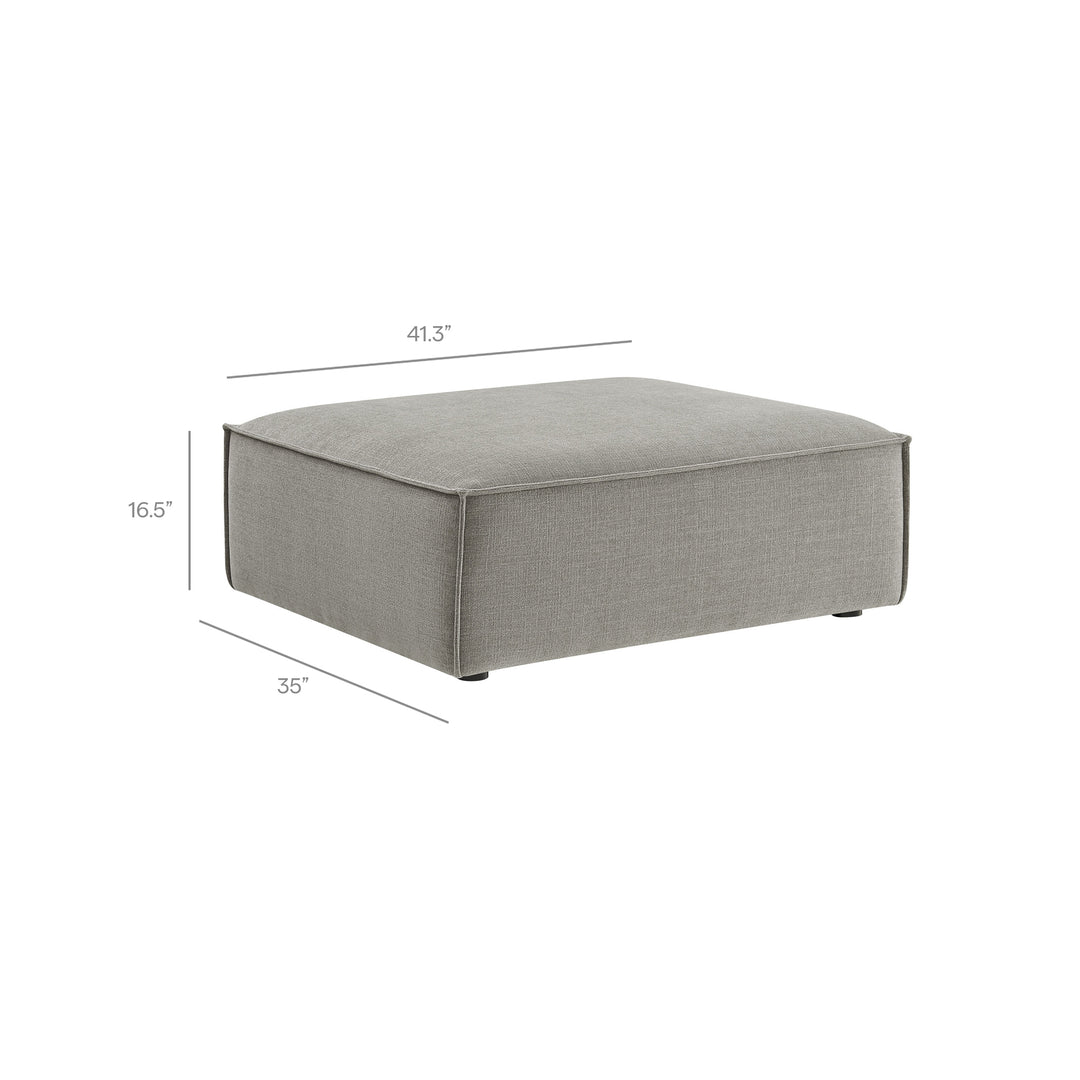 Restore 6-Piece Performance Fabric Upholstered Modular Sectional Sofa in Pewter