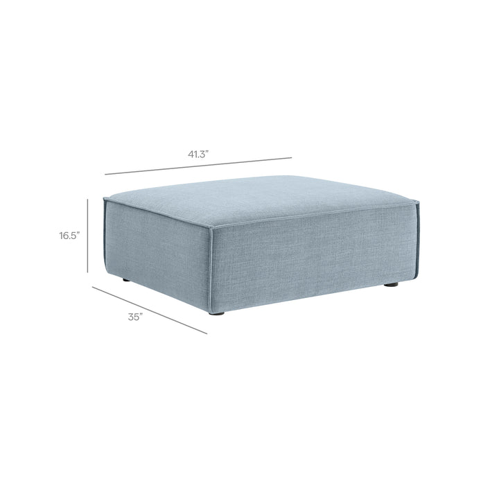 Restore 6-Piece Performance Fabric Upholstered Modular Sectional Sofa in Sky