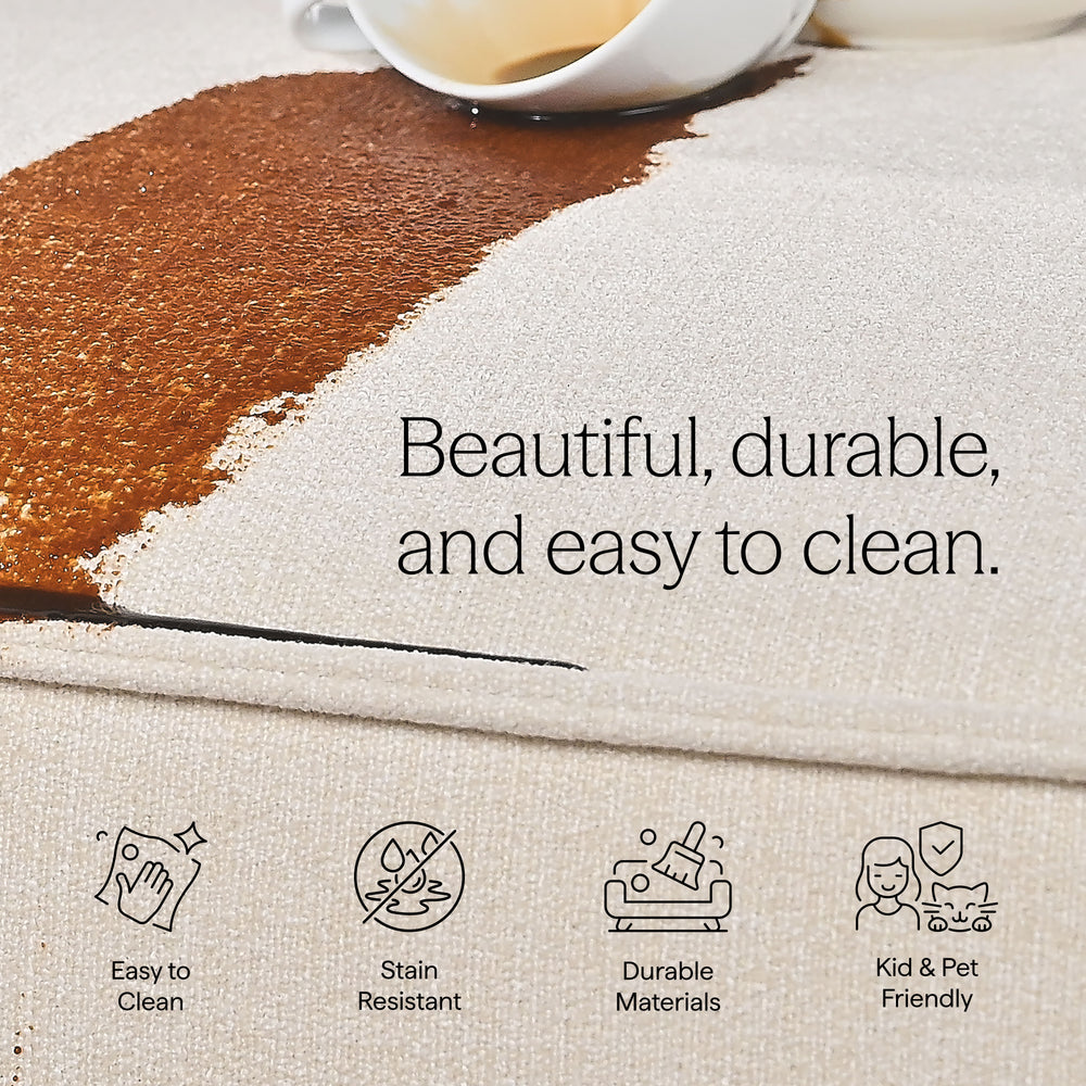 Restore 3-Piece Performance Fabric Upholstered Modular L-Shaped Sectional Sofa in Pewter