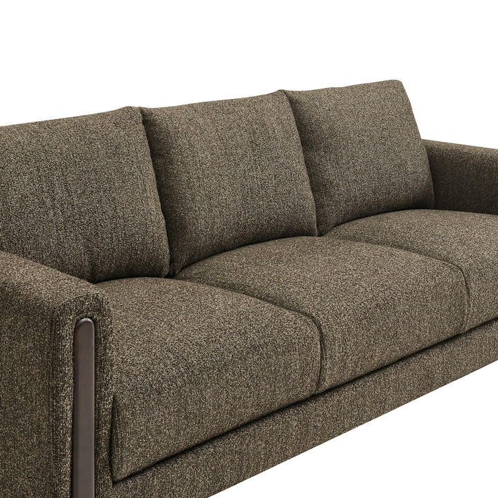 Hawken Boucle Fabric Sofa in Antique Espresso