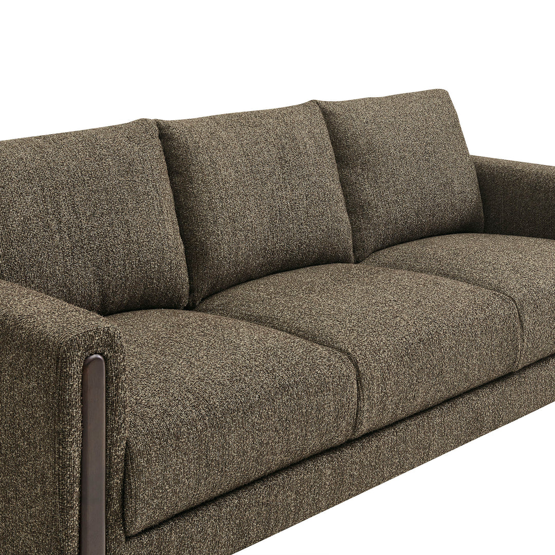 Hawken Boucle Fabric Sofa in Antique Espresso