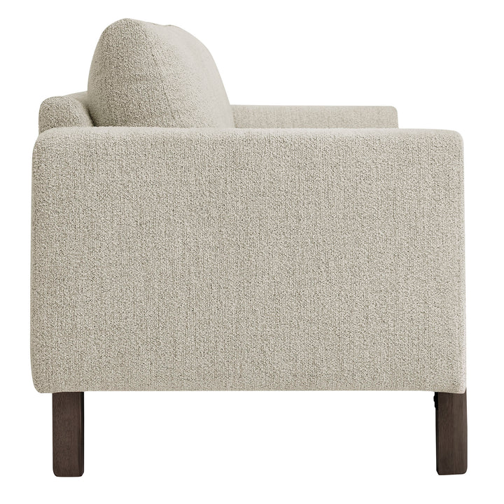 Hawken Boucle Fabric Sofa in Parchment Espresso