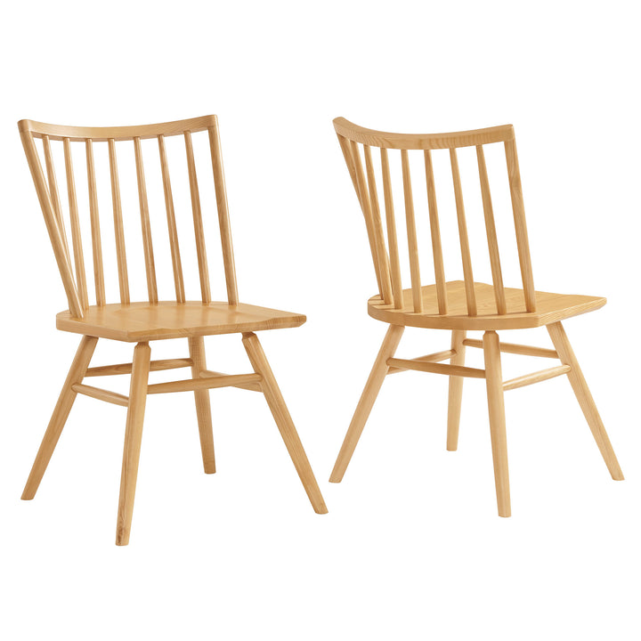 Alvar Spindle Back Dining Side Chairs Set of 2 in Ash
