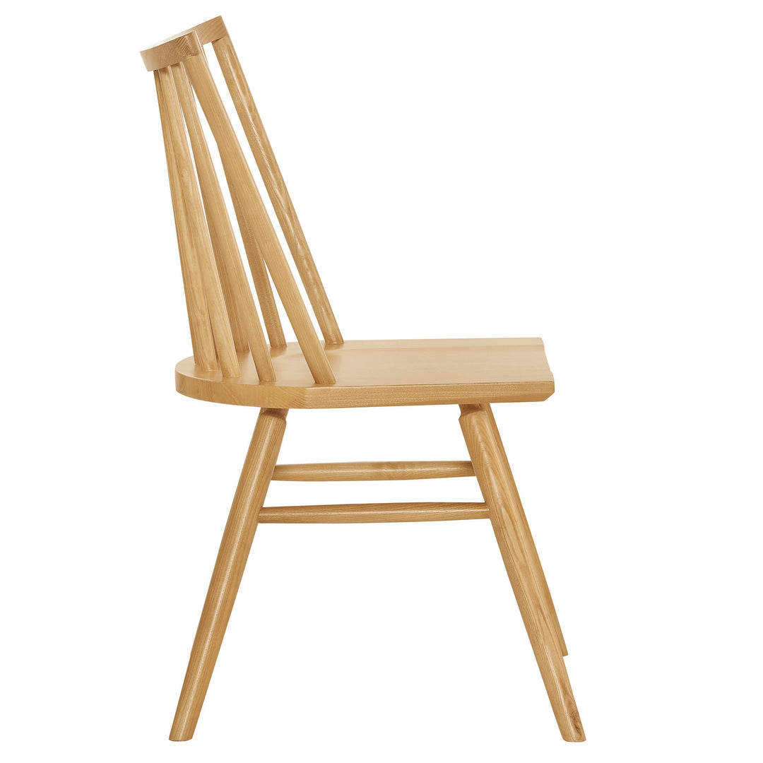 Alvar Spindle Back Dining Side Chairs Set of 2 in Ash