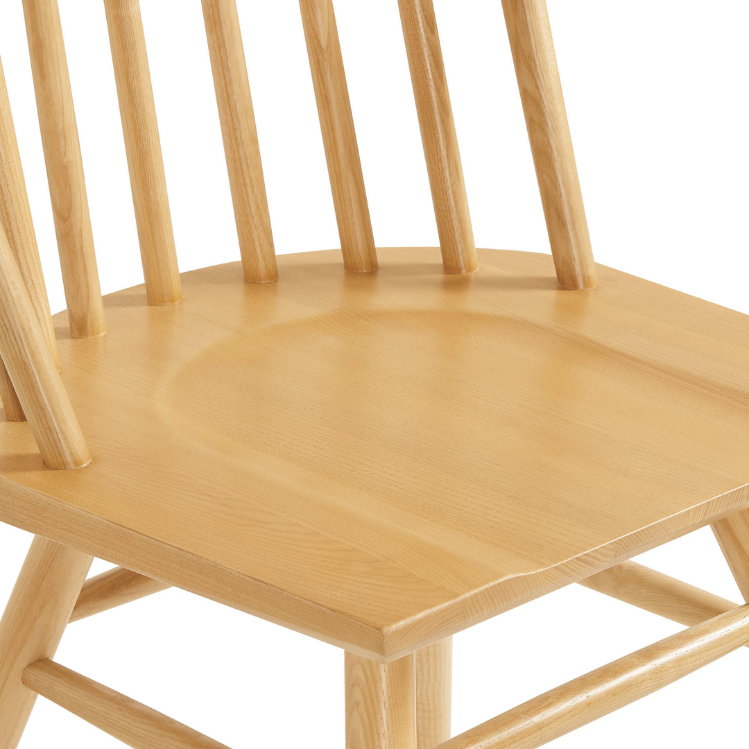Alvar Spindle Back Dining Side Chairs Set of 2 in Ash