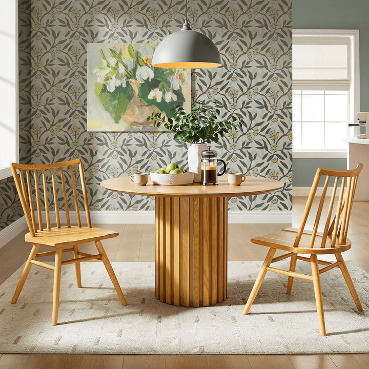 Alvar Spindle Back Dining Side Chairs Set of 2 in Ash