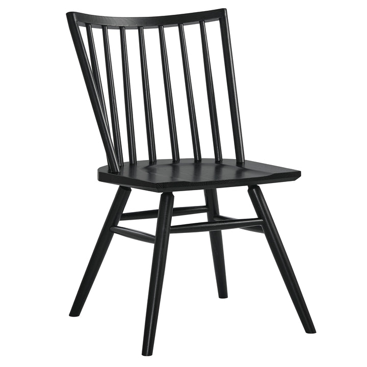 Alvar Spindle Back Dining Side Chairs Set of 2 in Black