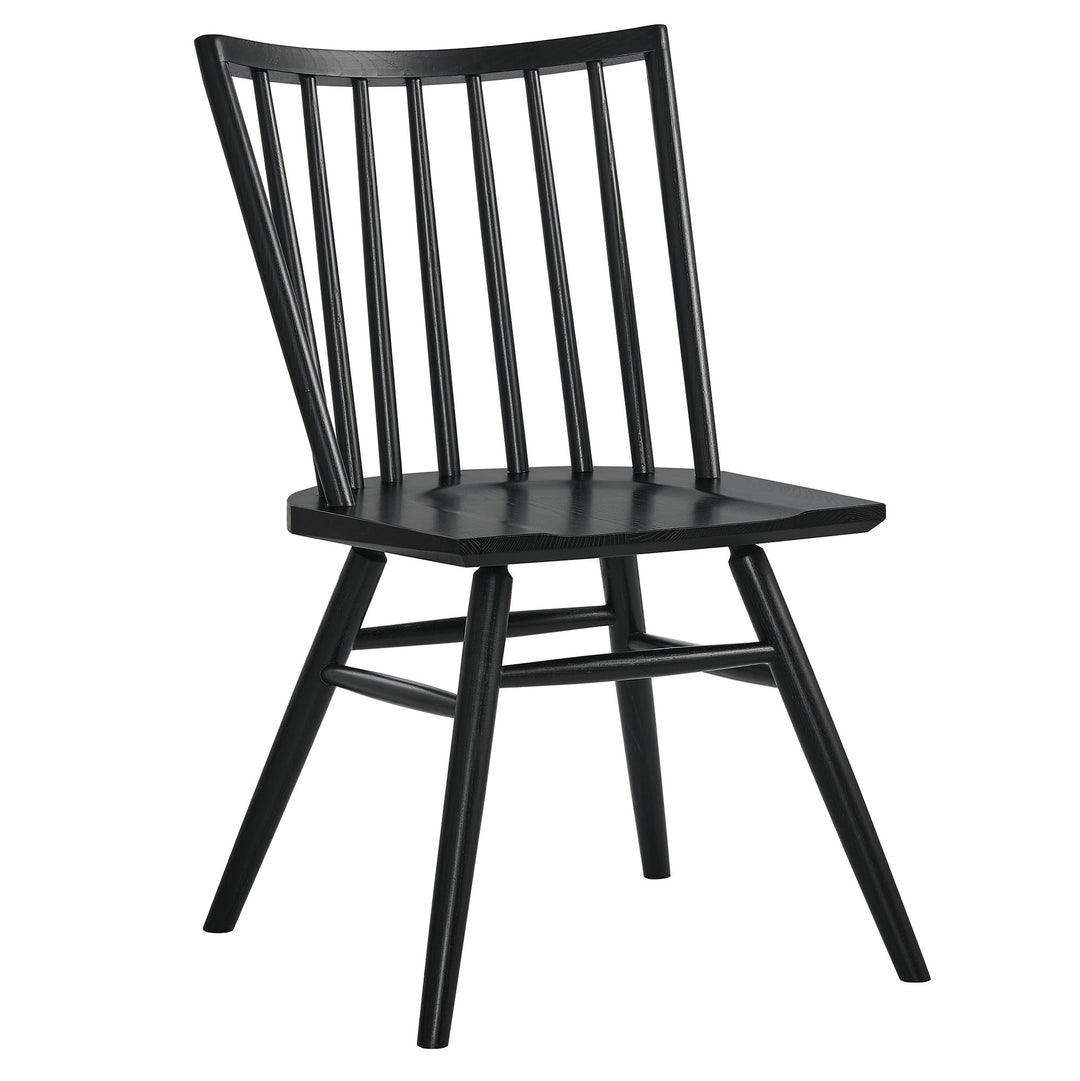 Alvar Spindle Back Dining Side Chairs Set of 2 in Black
