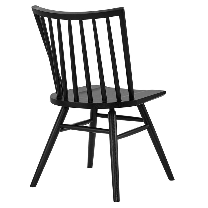 Alvar Spindle Back Dining Side Chairs Set of 2 in Black