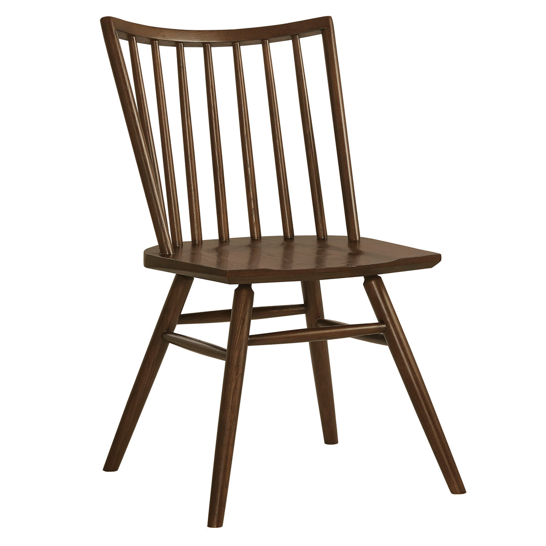 Alvar Spindle Back Dining Side Chairs Set of 2 in Walnut
