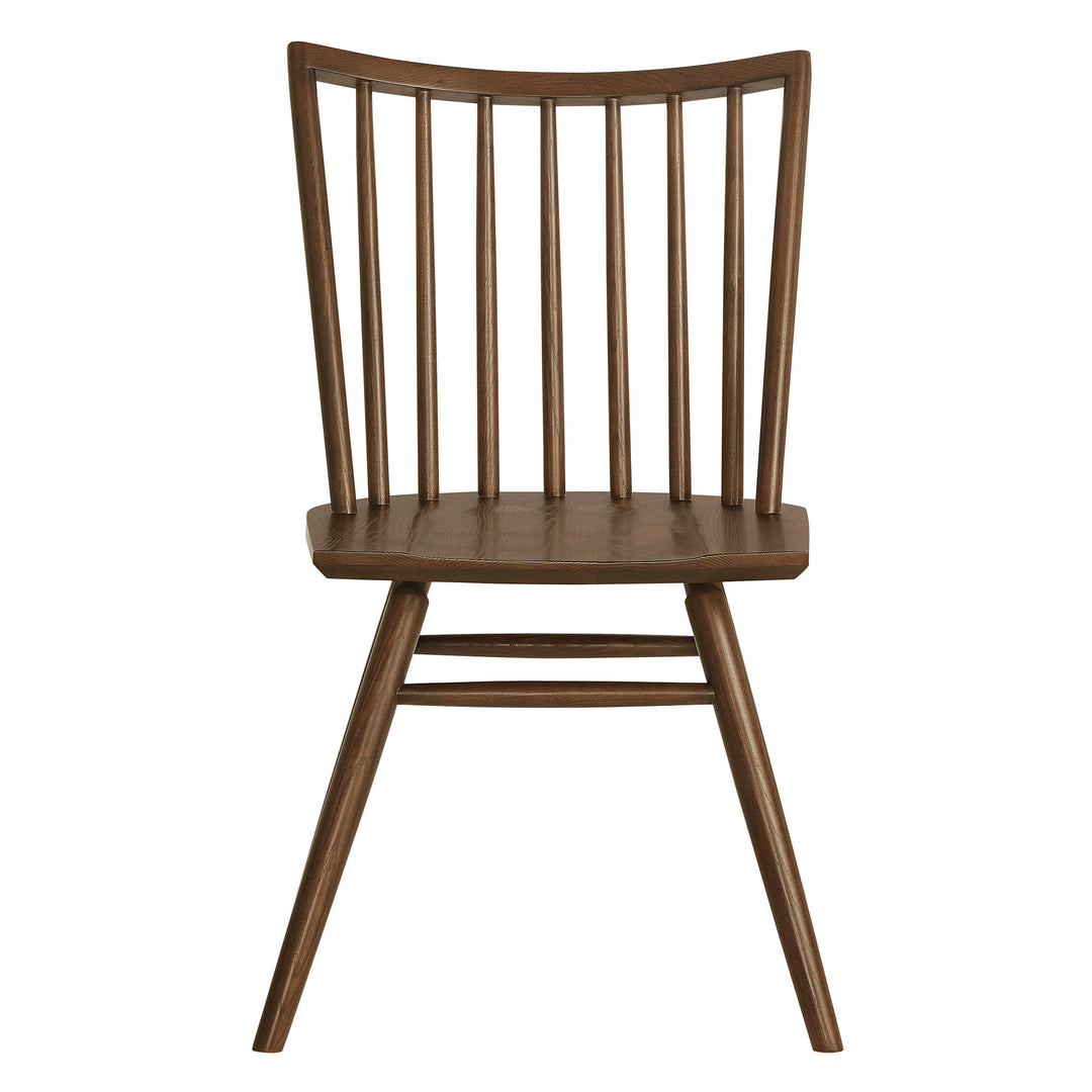 Alvar Spindle Back Dining Side Chairs Set of 2 in Walnut