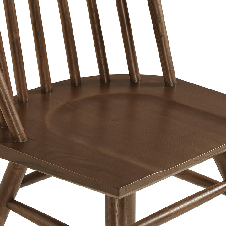 Alvar Spindle Back Dining Side Chairs Set of 2 in Walnut