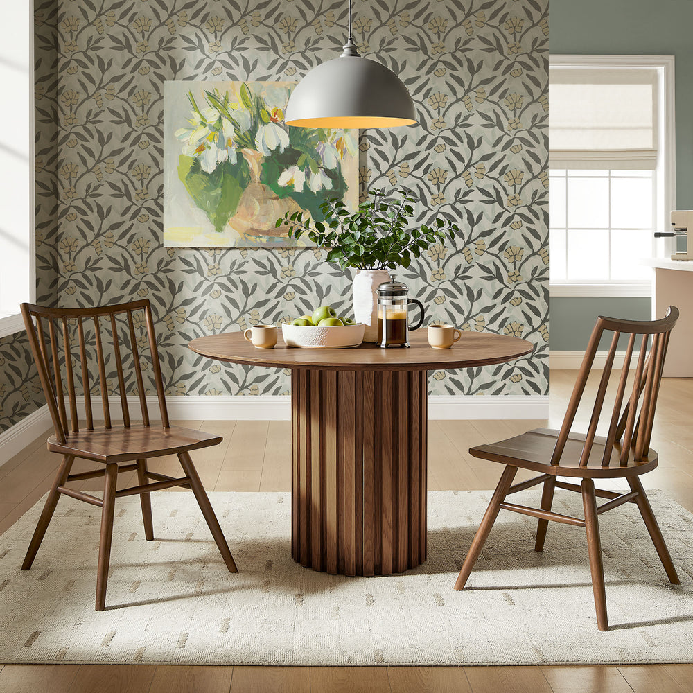 Alvar Spindle Back Dining Side Chairs Set of 2 in Walnut