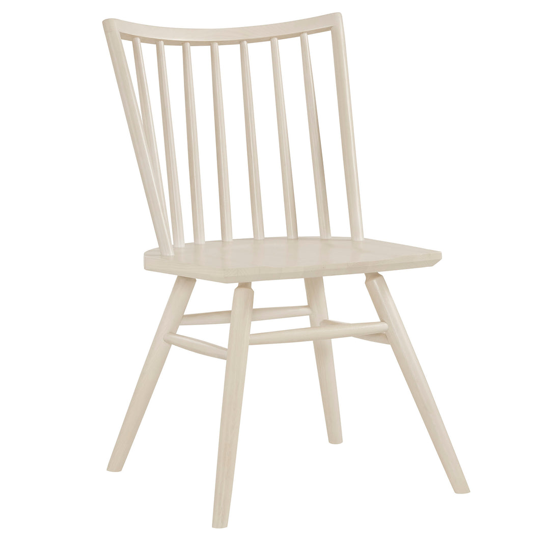 Alvar Spindle Back Dining Side Chairs Set of 2 in White Wash