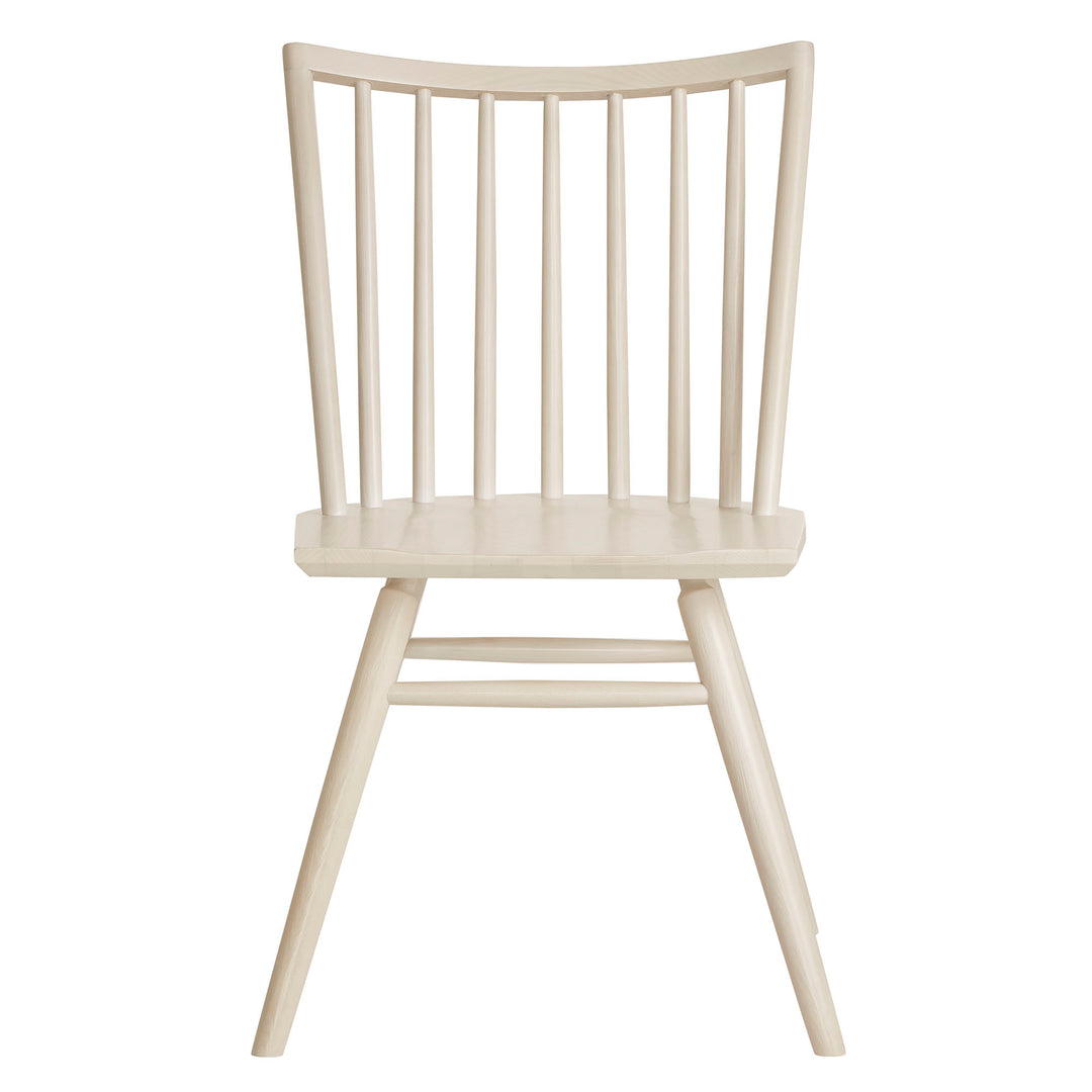 Alvar Spindle Back Dining Side Chairs Set of 2 in White Wash