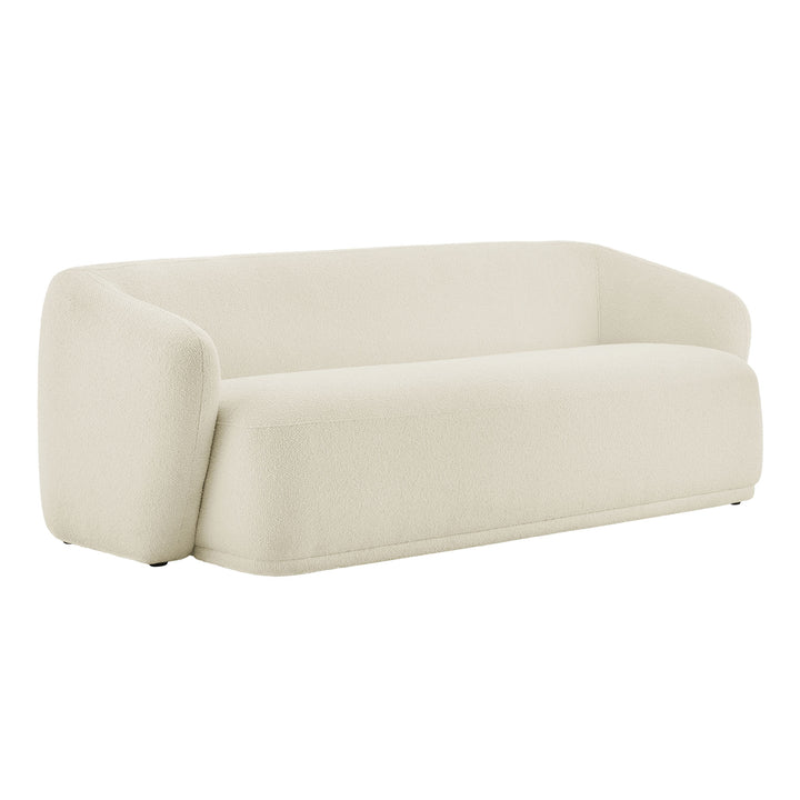 Monica 88 Inch Boucle Fabric Sofa in Cream