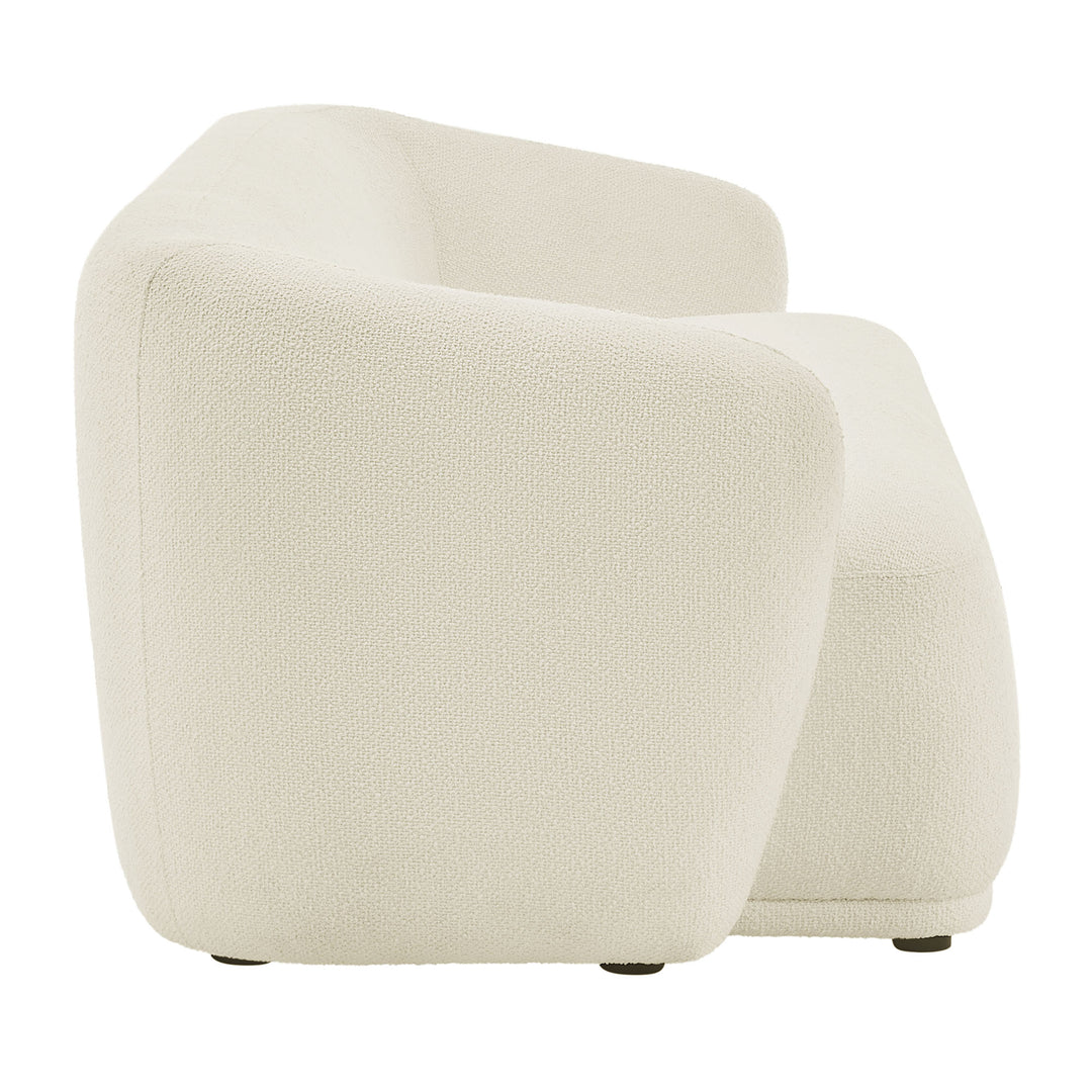 Monica 88 Inch Boucle Fabric Sofa in Cream