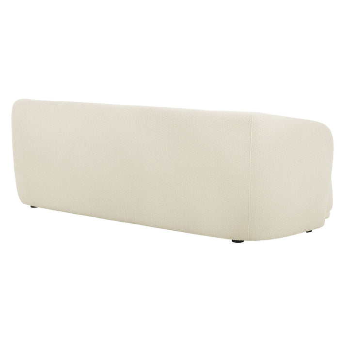 Monica 88 Inch Boucle Fabric Sofa in Cream