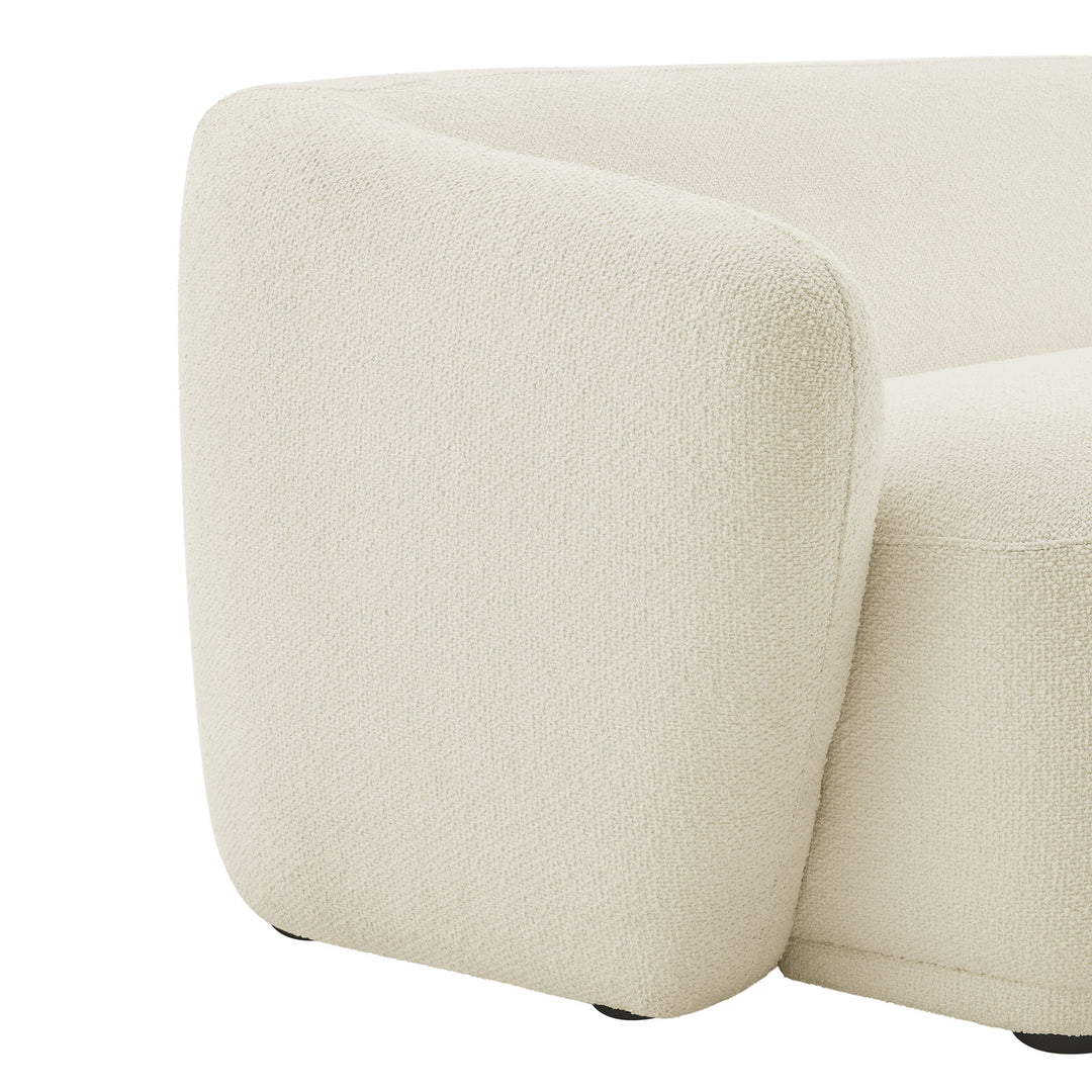 Monica 88 Inch Boucle Fabric Sofa in Cream