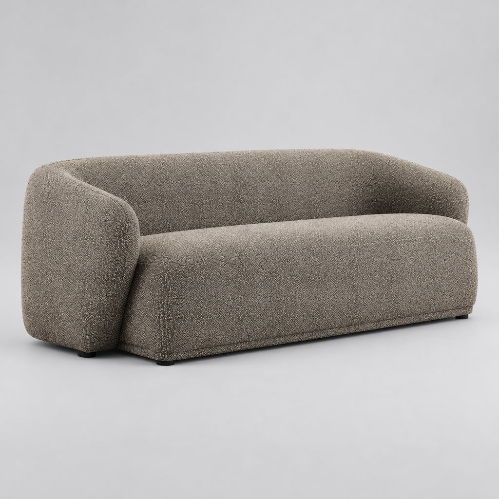 Monica 88 Inch Boucle Fabric Sofa in Earth