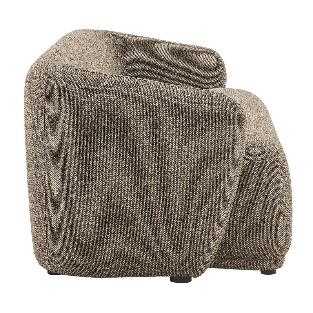 Monica 88 Inch Boucle Fabric Sofa in Earth