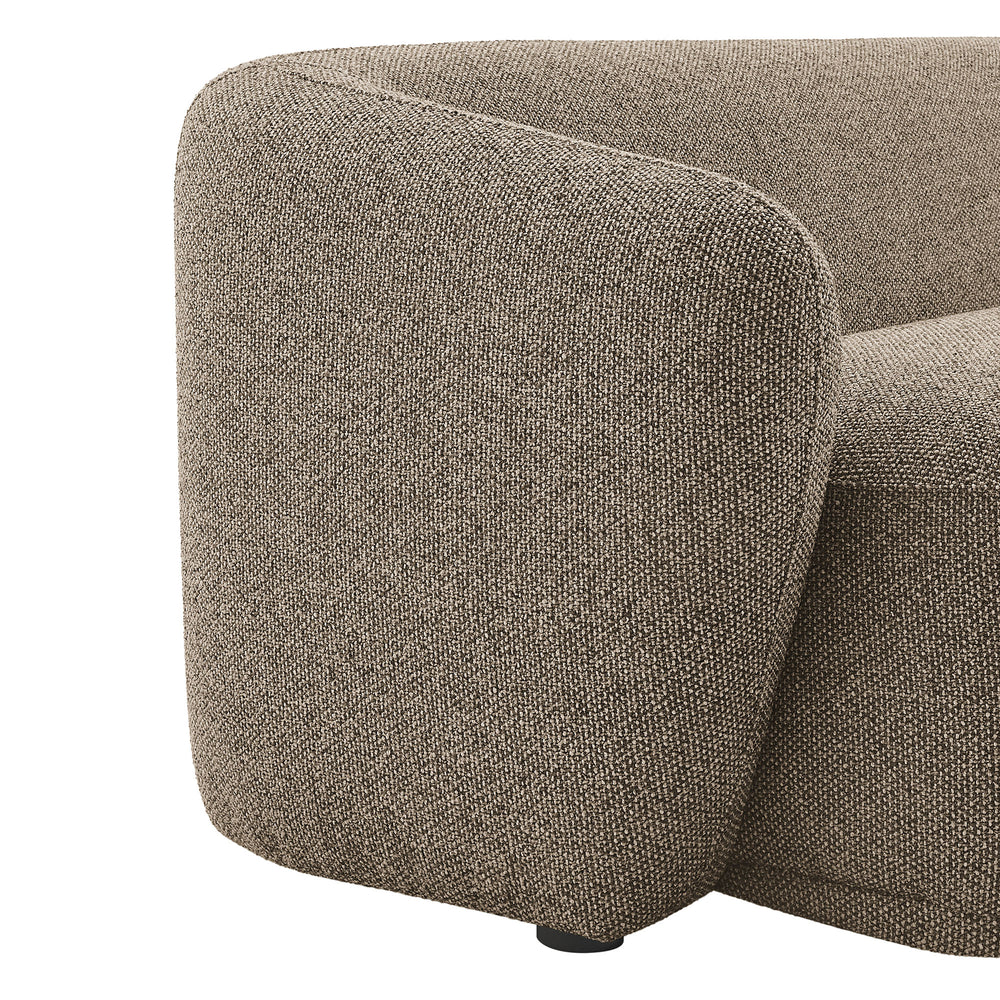Monica 88 Inch Boucle Fabric Sofa in Earth