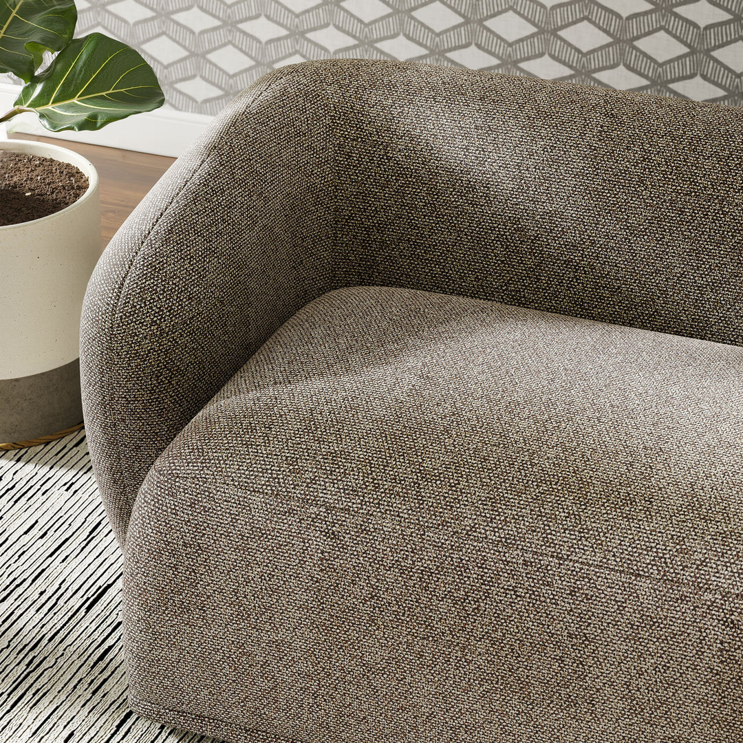 Monica 88 Inch Boucle Fabric Sofa in Earth