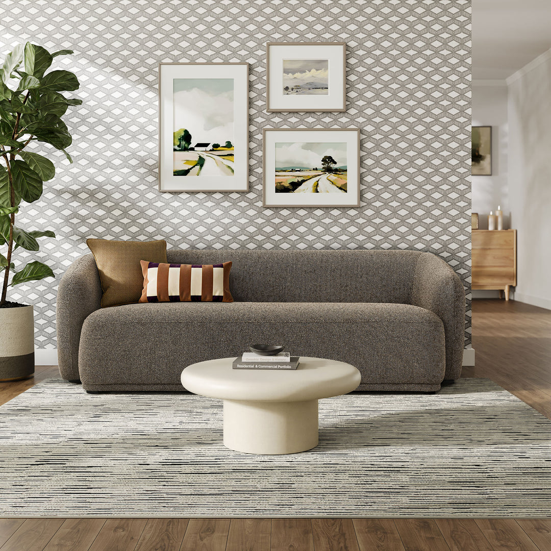 Monica 88 Inch Boucle Fabric Sofa in Earth