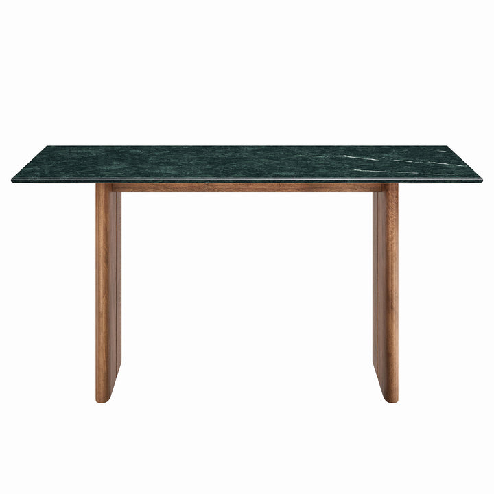 Amistad 60 Inch Marble Dining Table in Walnut Green Marble