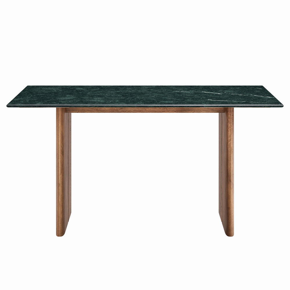 Amistad 60 Inch Marble Dining Table in Walnut Green Marble