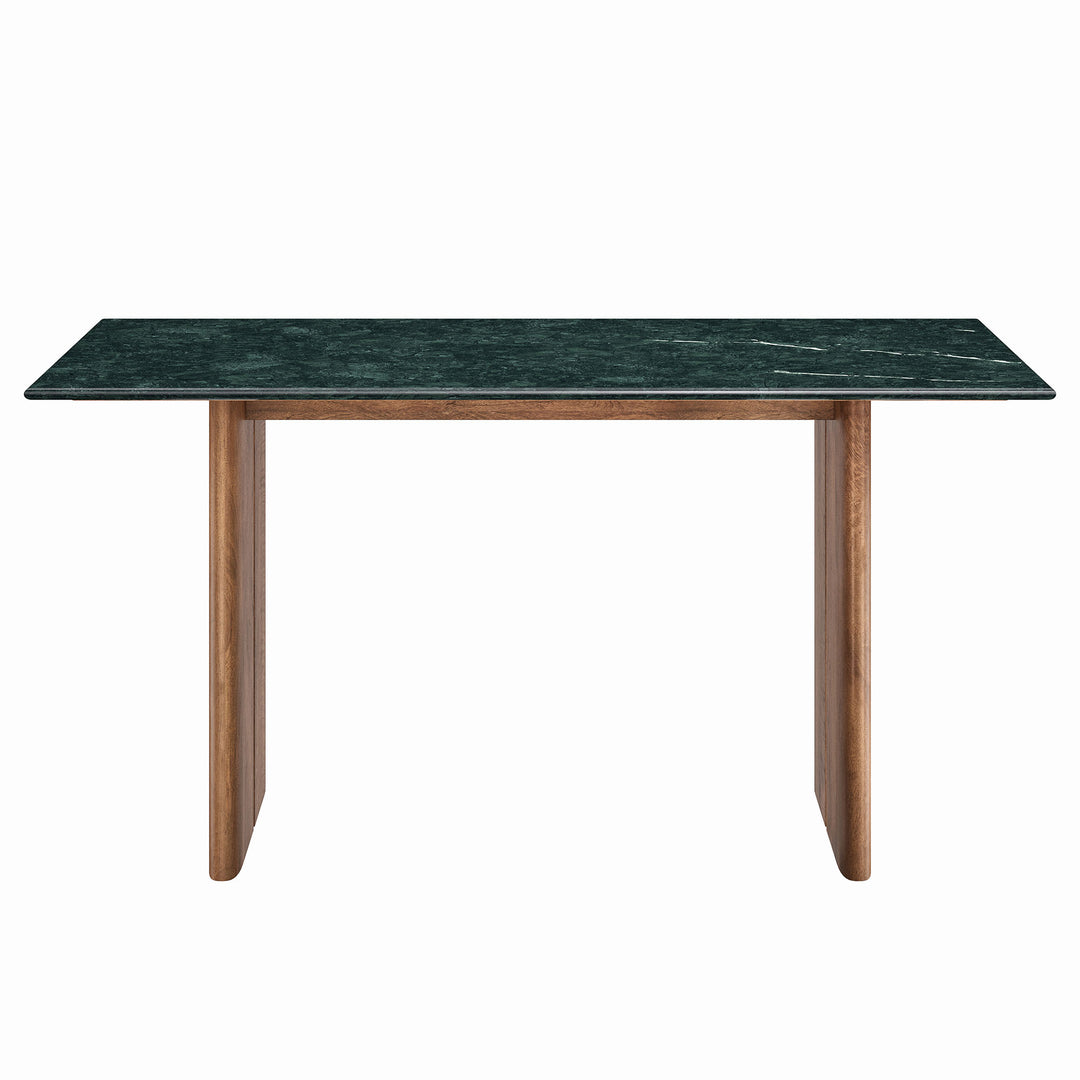 Amistad 60 Inch Marble Dining Table in Walnut Green Marble