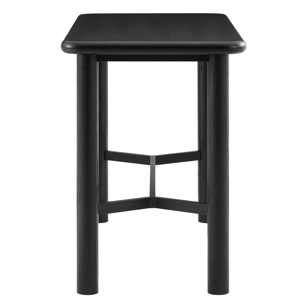 Alvia Rectangular 60" Oak Wood Bar Table in Black