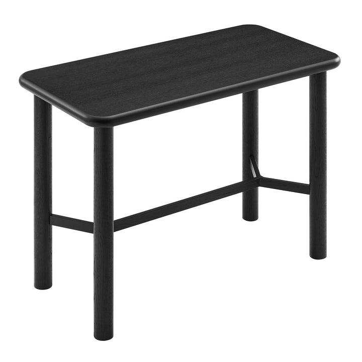 Alvia Rectangular 60" Oak Wood Bar Table in Black