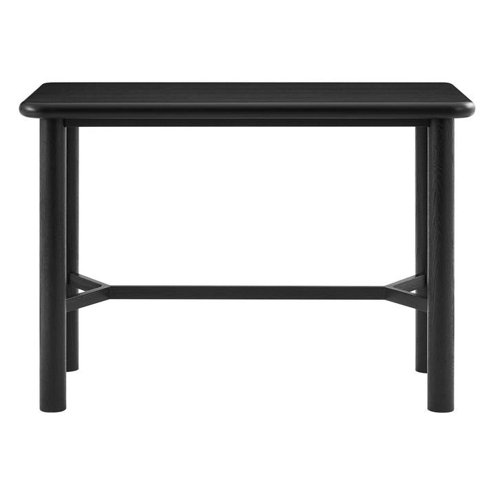 Alvia Rectangular 60" Oak Wood Bar Table in Black