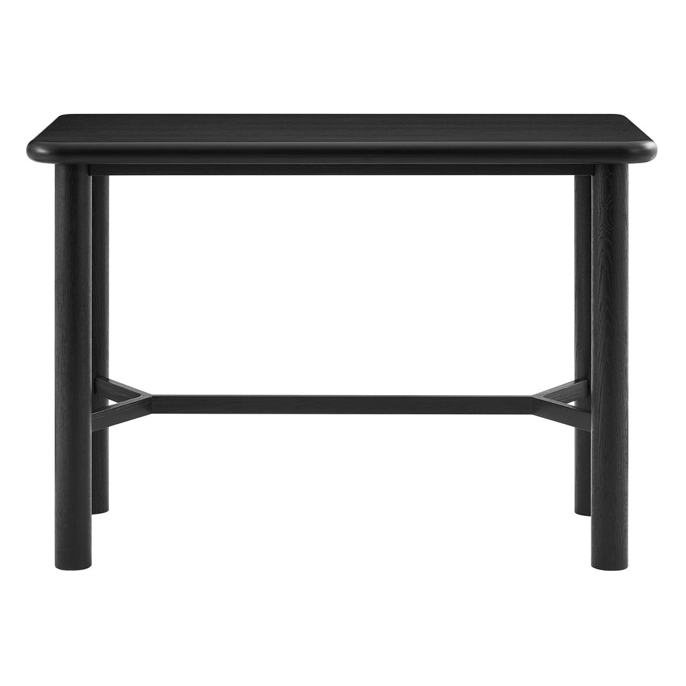 Alvia Rectangular 60" Oak Wood Bar Table in Black