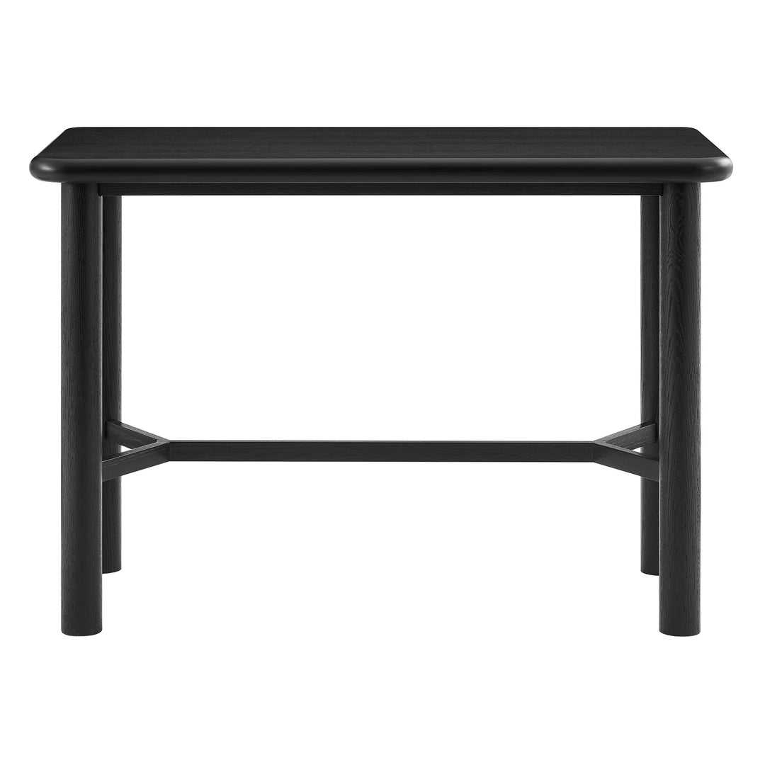 Alvia Rectangular 60" Oak Wood Bar Table in Black