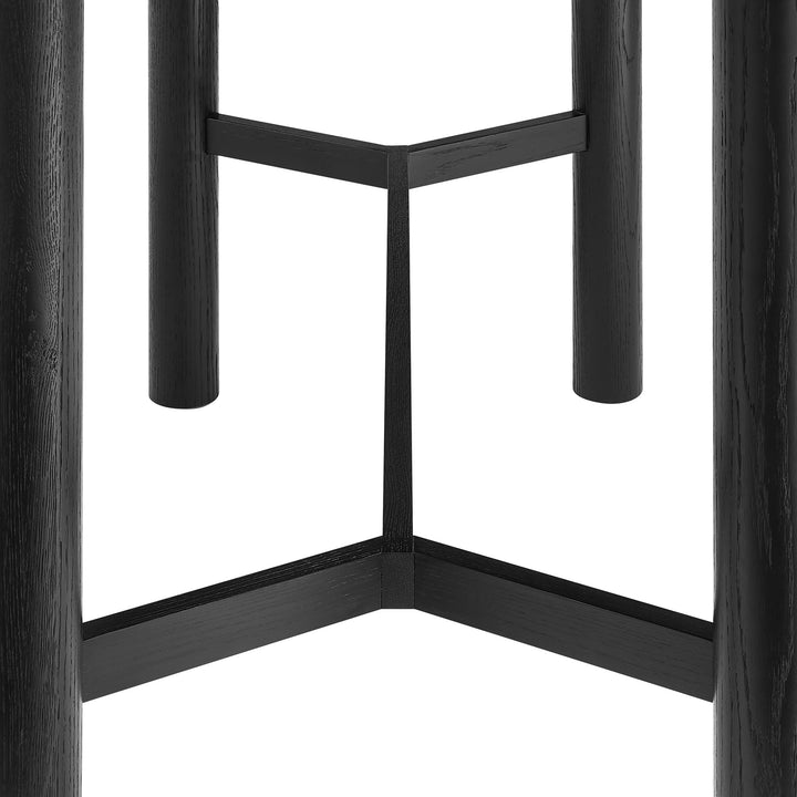Alvia Rectangular 60" Oak Wood Bar Table in Black