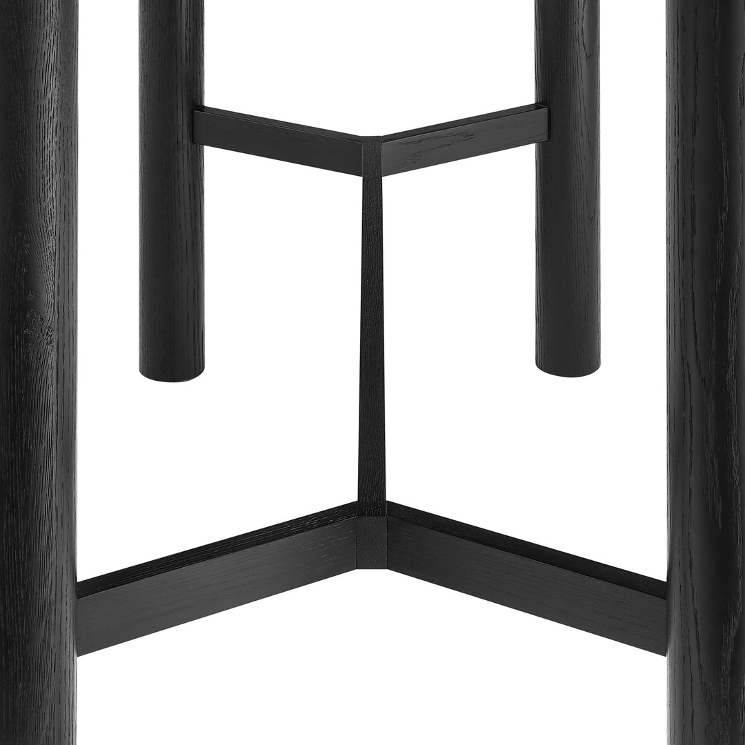 Alvia Rectangular 60" Oak Wood Bar Table in Black