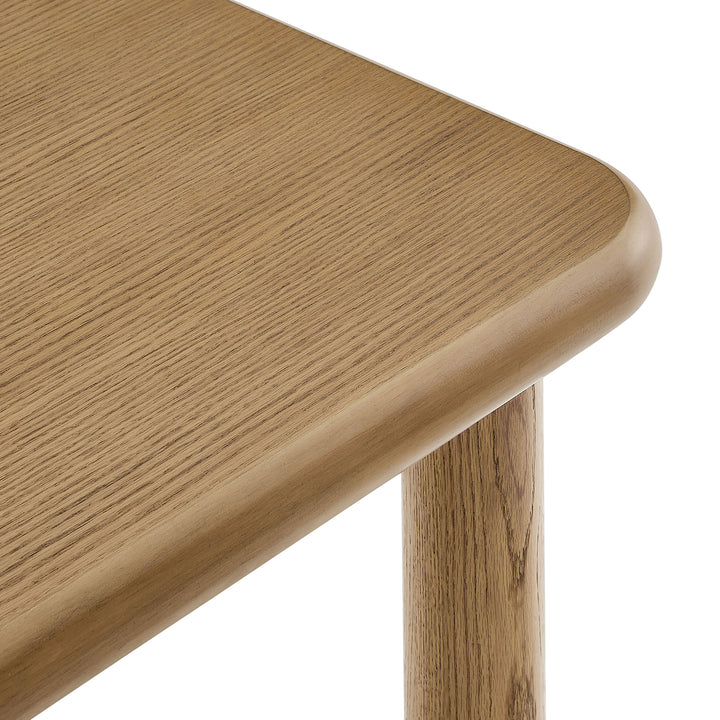Alvia Rectangular 60" Oak Wood Bar Table in Weathered Oak