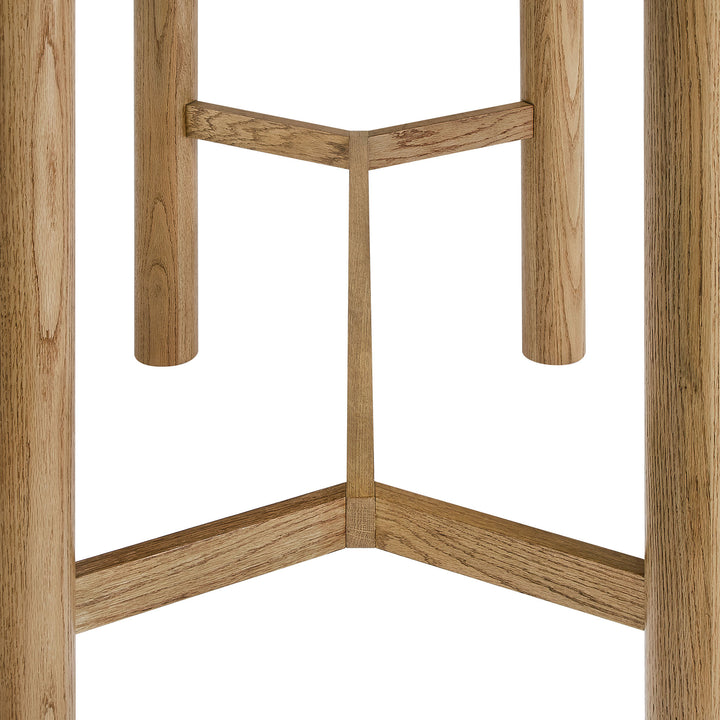 Alvia Rectangular 60" Oak Wood Bar Table in Weathered Oak