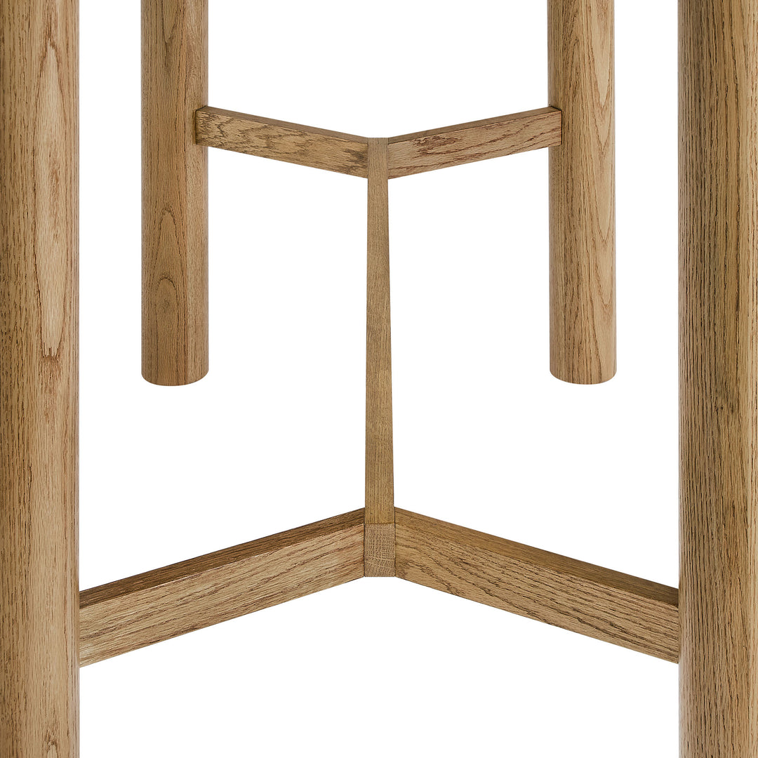 Alvia Rectangular 60" Oak Wood Bar Table in Weathered Oak