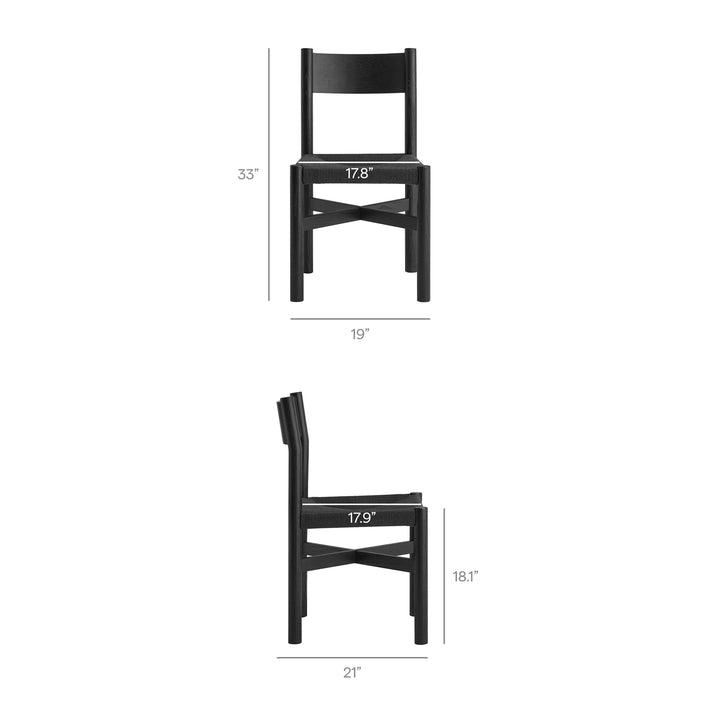 Alvia 9-Piece Oak Wood Extendable Dining Table and Chairs Set in Black