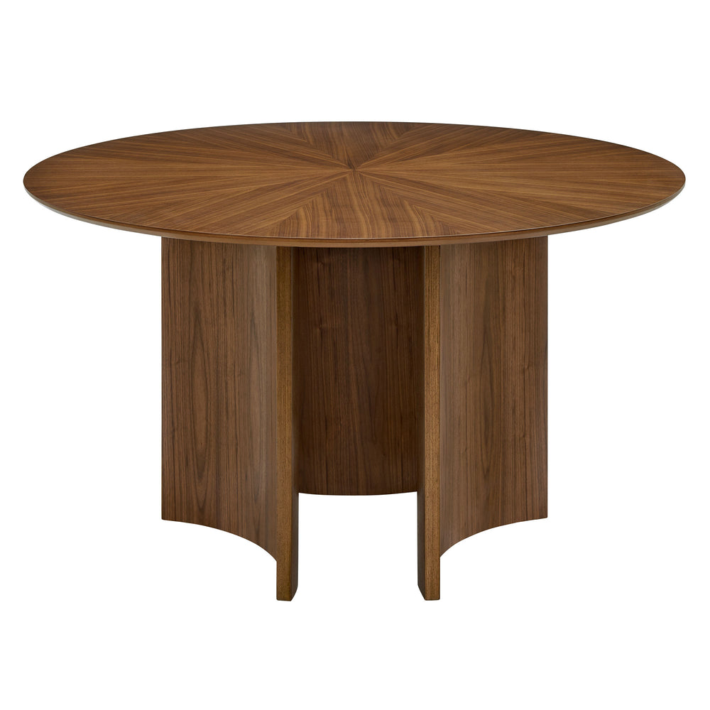 Sloane 54 Inch Round Dining Table in Walnut
