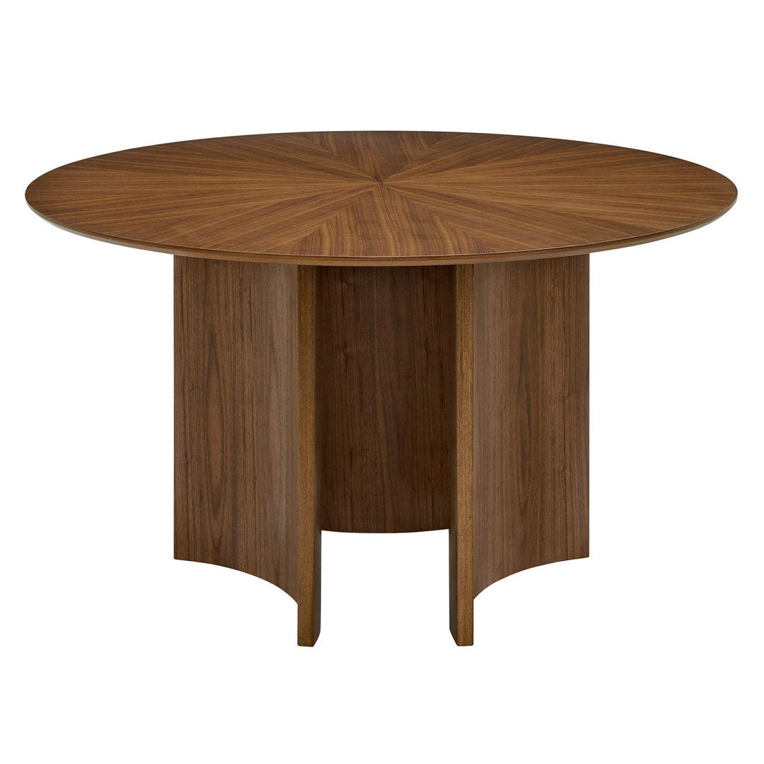 Sloane 54 Inch Round Dining Table in Walnut