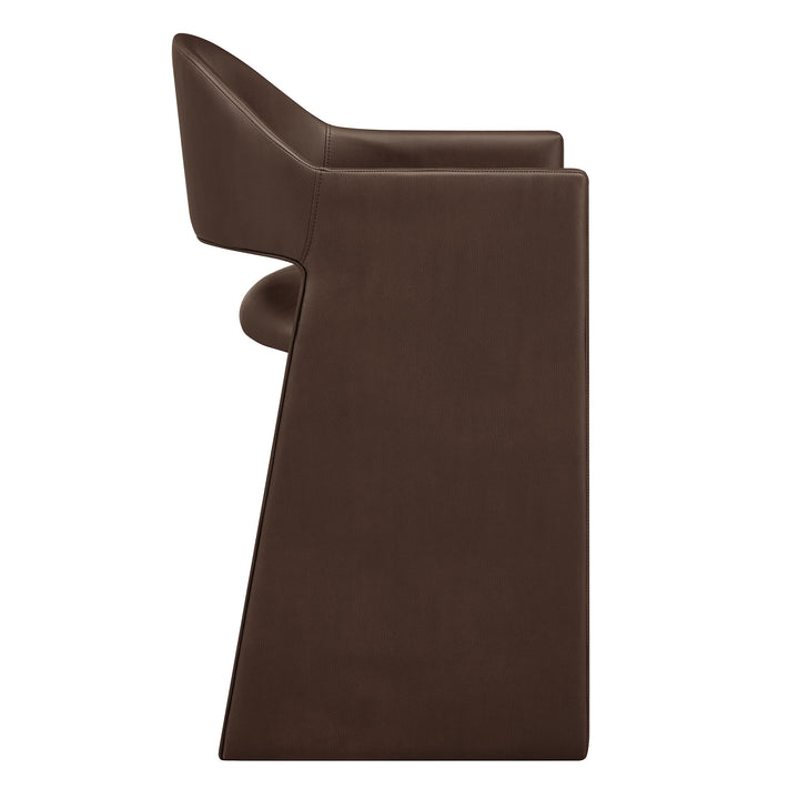 Talia 37 Inch Vegan Leather Counter Stool in Espresso