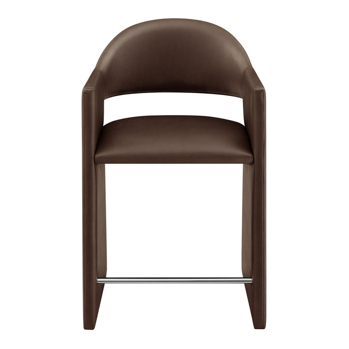 Talia 37 Inch Vegan Leather Counter Stool in Espresso