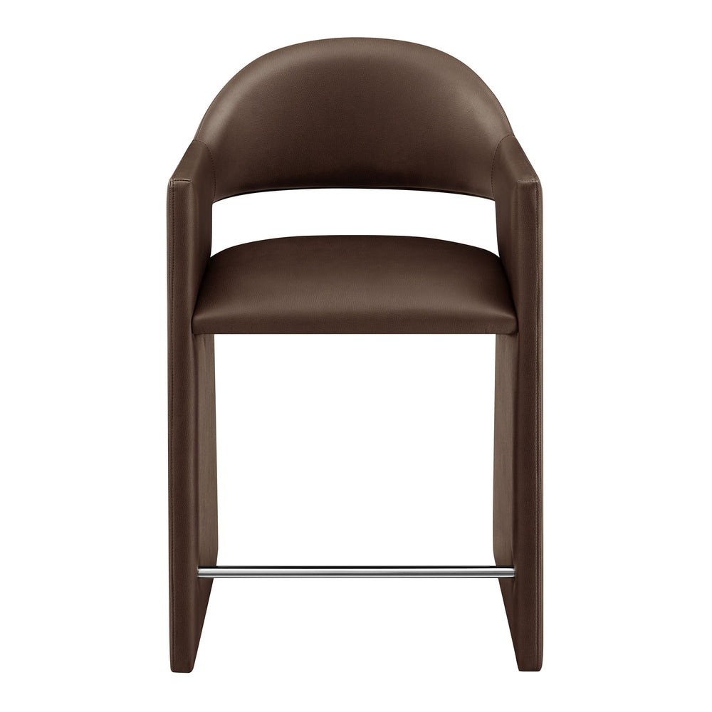 Talia 37 Inch Vegan Leather Counter Stool in Espresso