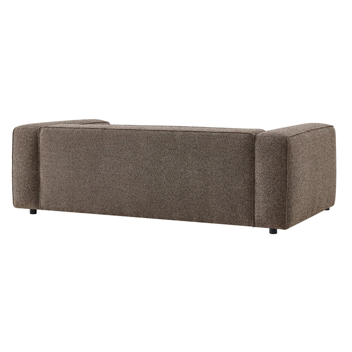 Auren 88 Inch Lattice Bouclé Upholstered Sofa in Earth